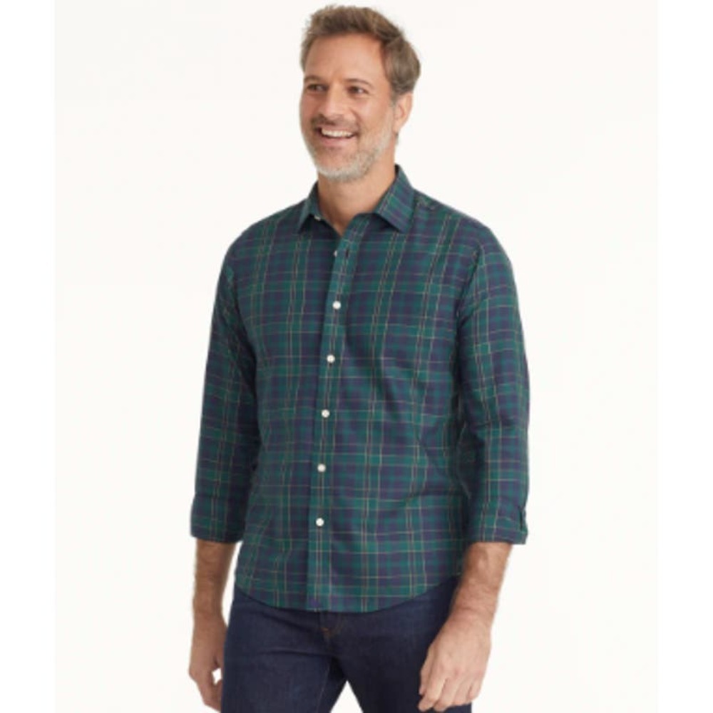 UNTUCKIT Wrinkle-Free Langon Shirt In Plaid Size Large long sleeve button up